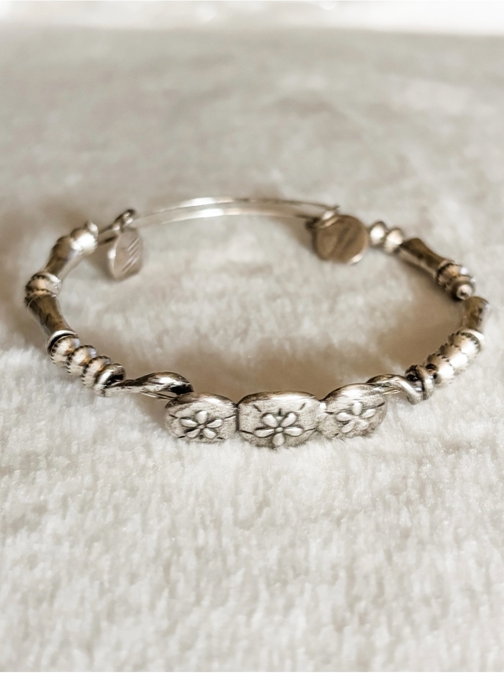 Alex and Ani Sand Dollar Wrap Bracelet - Silver